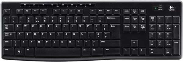 Logitech K270 Kabellose Tastatur für Windows, US QWERTY-Layout - Schwarz