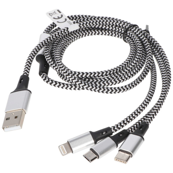Multi - USB Ladekabel 3 in 1 - Universal