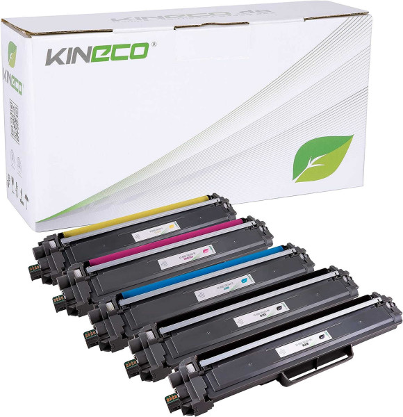 Kineco 5 Toner kompatibel für Brother TN243CMYK TN-243 | MIT CHIP | MFC-L3710CW MFC-L3730CDN MFC-L37