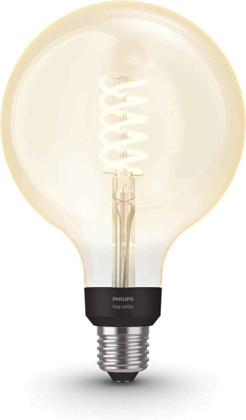 Philips Hue White E27 Lampe Filament Giant Globe, Vintage-Design, dimmbar, warmweißes Licht, steuerb