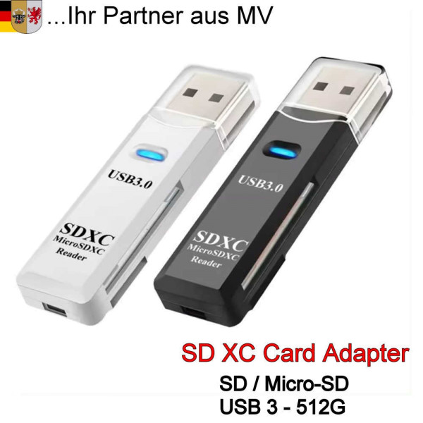 USB 3.0 Hochgeschwindigkeits 2-in-1-Kartenleser / Micro SD XC TF Card Adapter