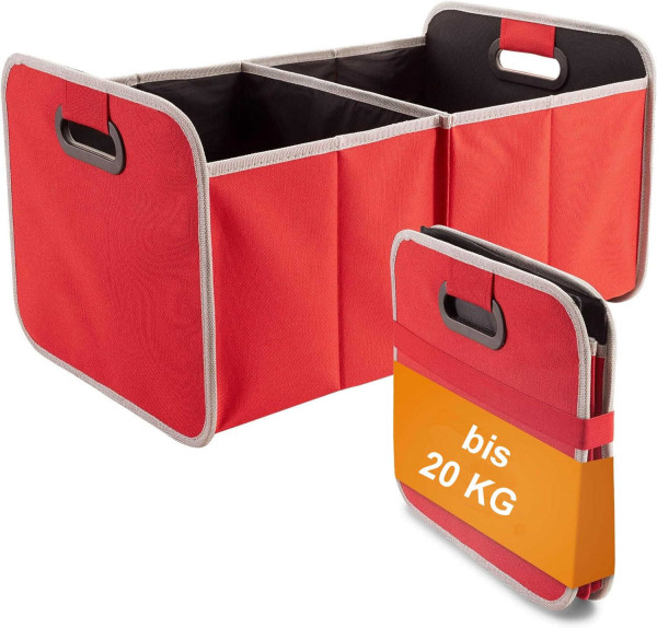 Auto-Faltbox XL - große Einkaufstasche - Aufbewahrungsbox in Rot