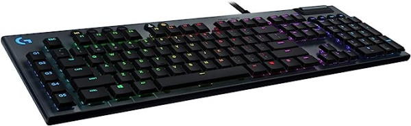 Logitech G815 mechanische Gaming-Tastatur, Clicky GL-Tasten-Switch mit flachem Profil, LIGHTSYNC RGB